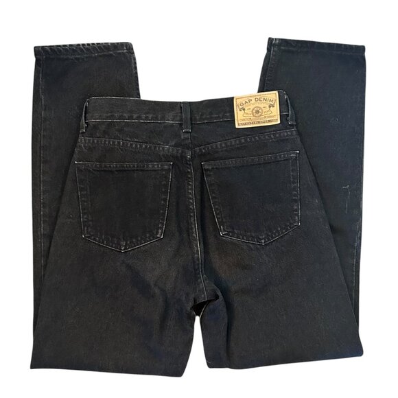 Vintage Gap Black Denim Straight Leg Relaxed Grunge 90's Jeans USA - Picture 1 of 8